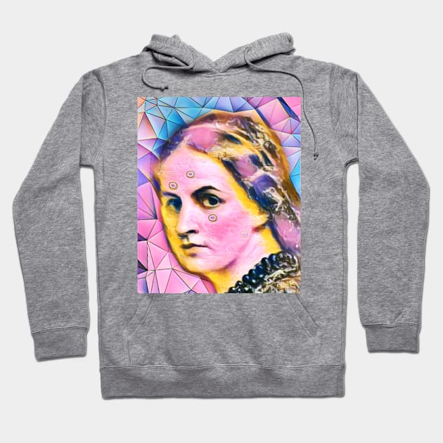 Anne Bronte Pink Portrait | Anne Bronte Pink Artwork 5 Hoodie by JustLit